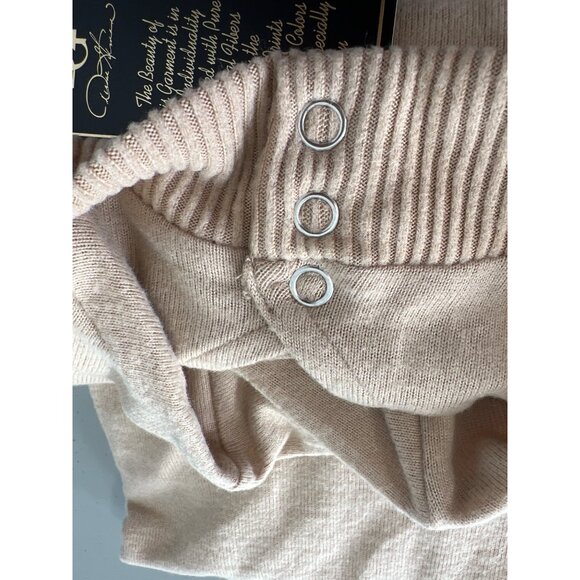 DG2 Diane Gilman Brushed Sweater Knit Mock Neck Top Size Medium Keyhole Back NEW - Picture 4 of 7